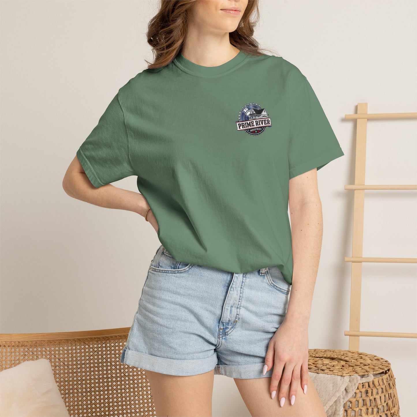 Prime River Industries T-shirt — Rustic Workshop Logo Tee