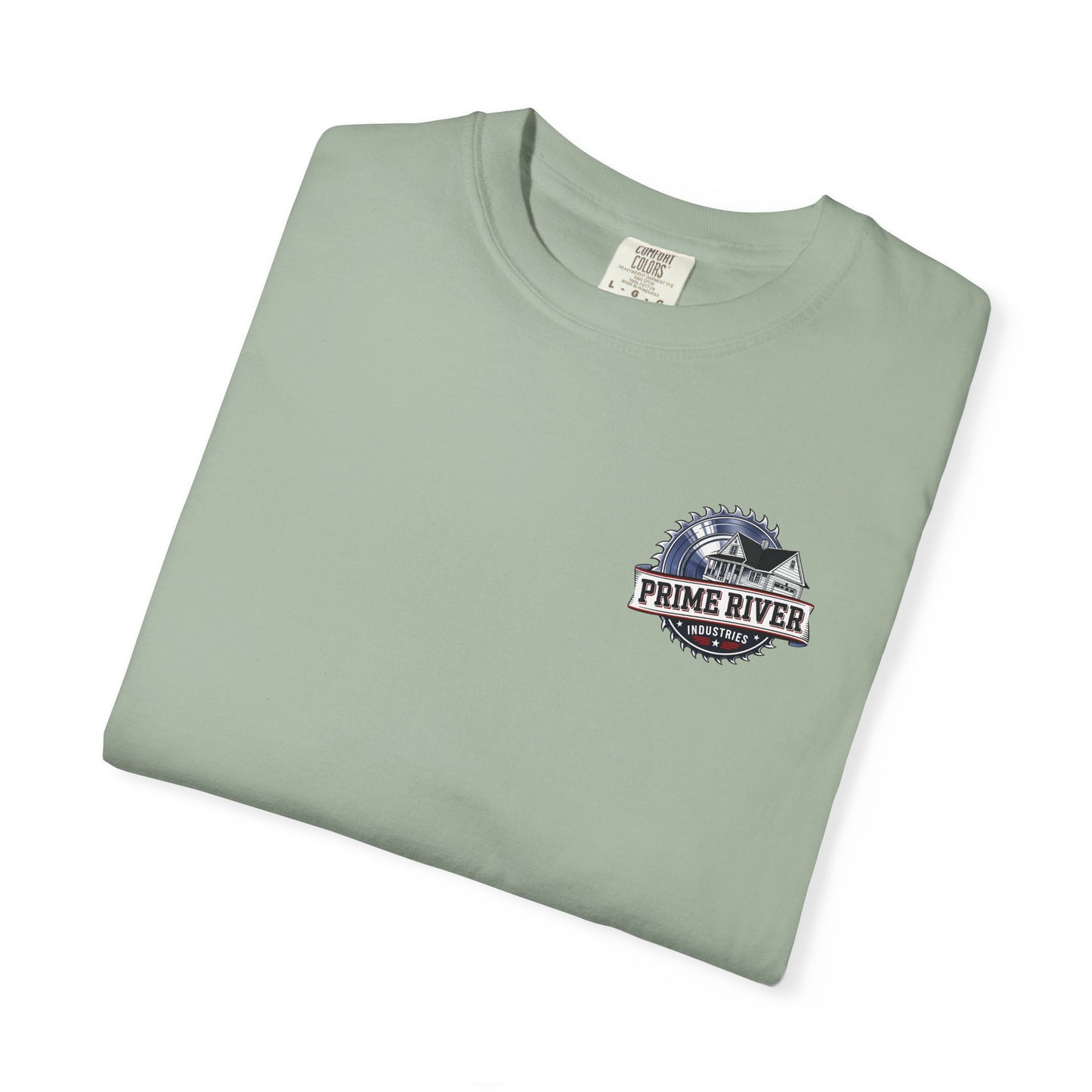 Prime River Industries T-shirt — Rustic Workshop Logo Tee