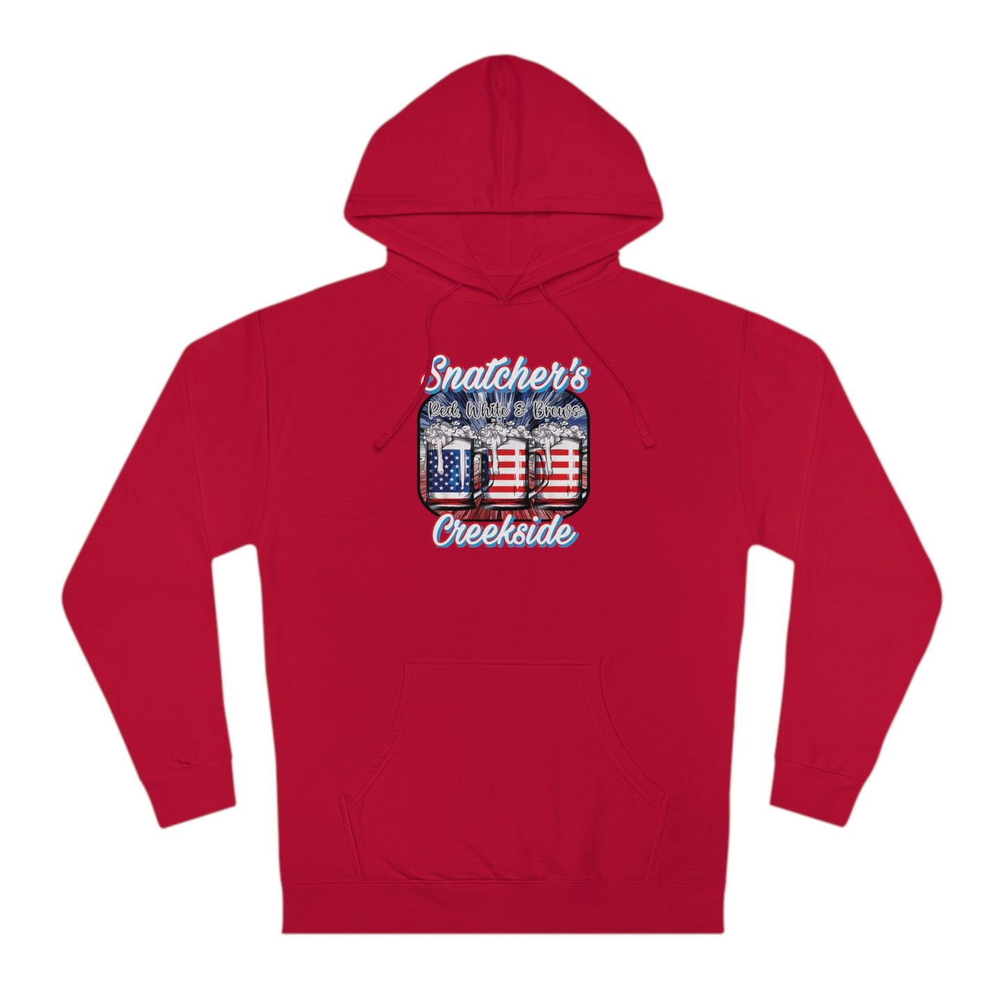 Unisex Red, White & Brews Hooded Sweatshirt