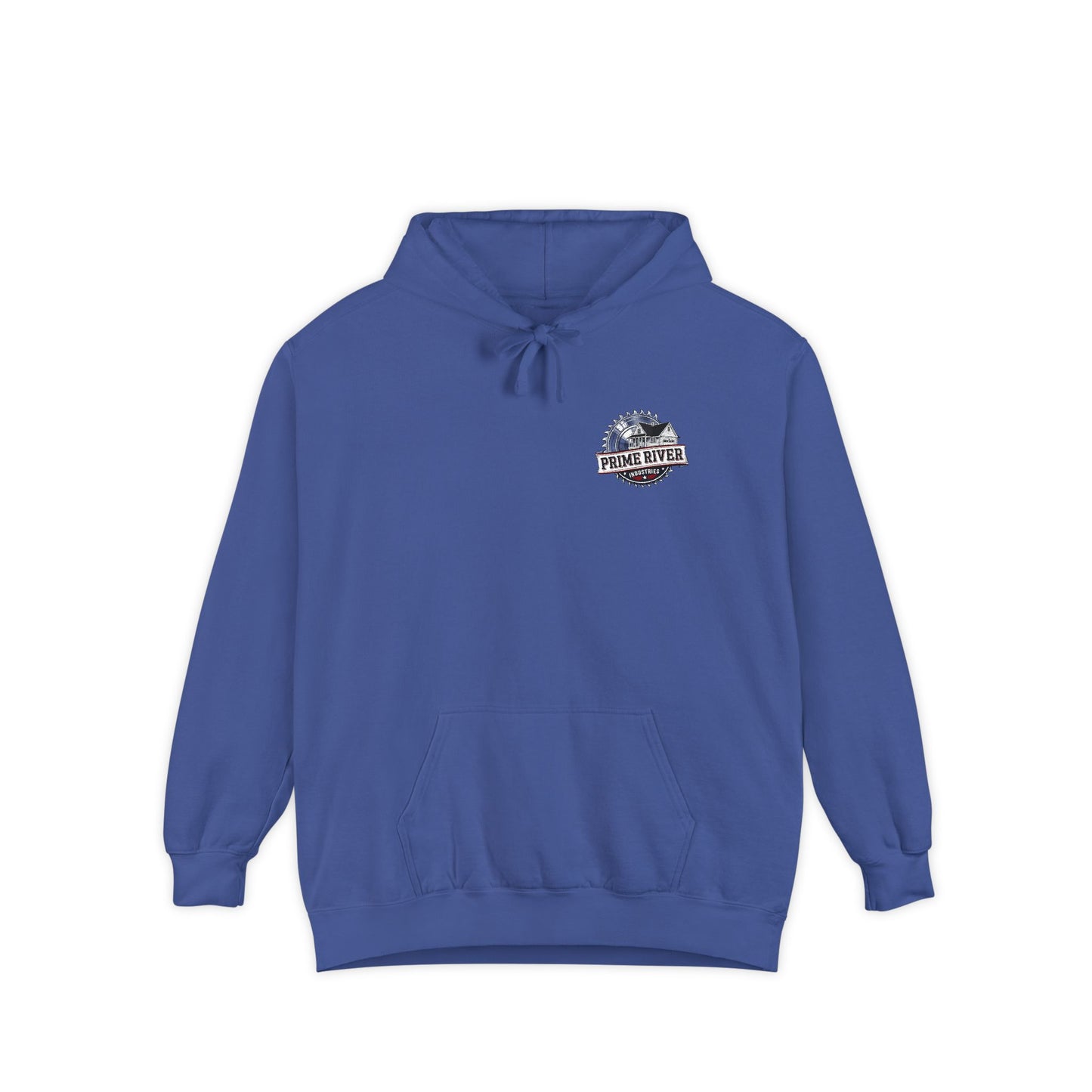 Prime River Industries Hoodie — Vintage Mill Logo Garment-Dyed Pullover