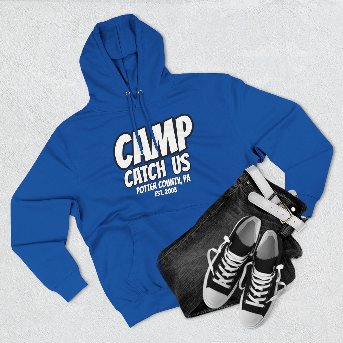 Camp Catch Us Three-Panel Fleece Hoodie