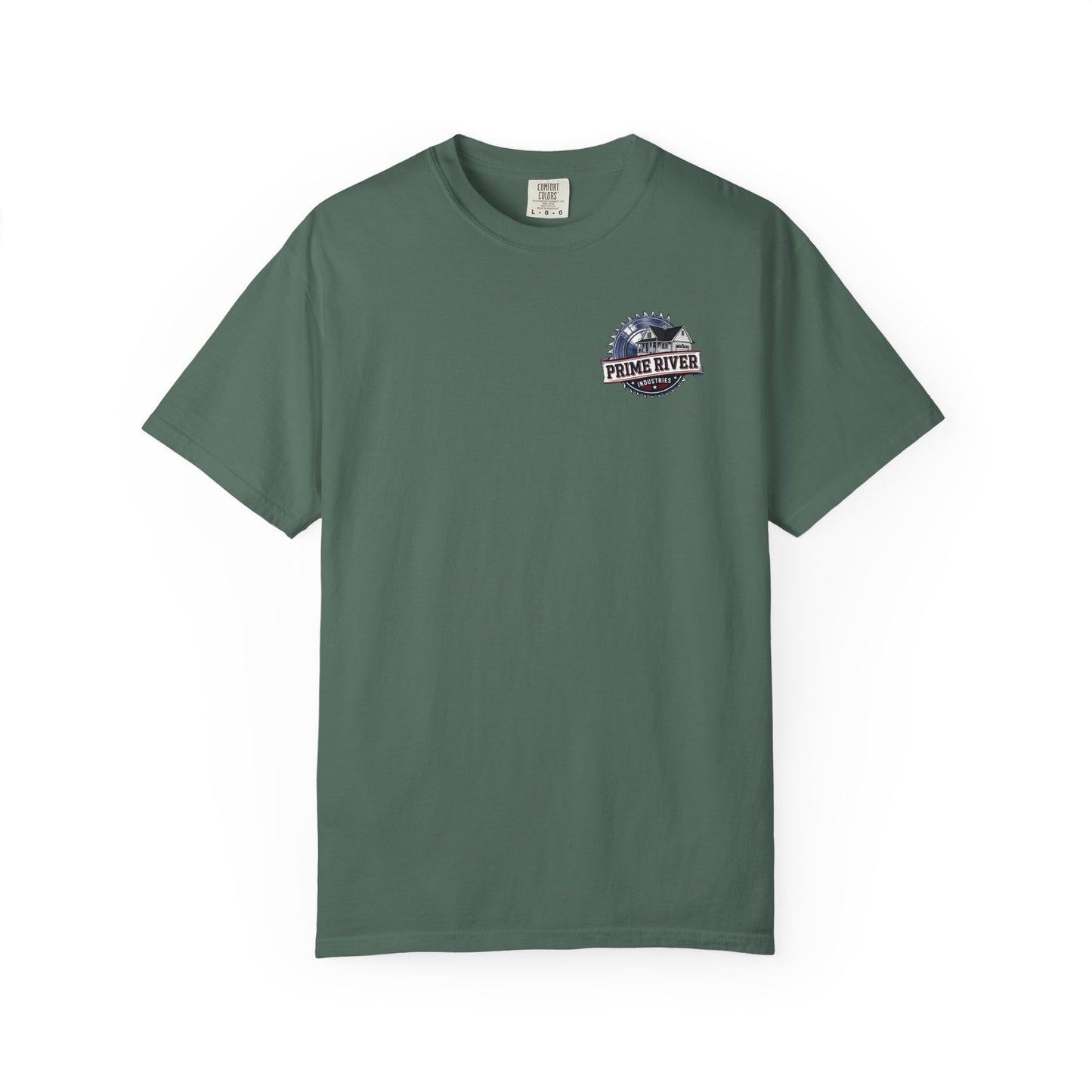 Prime River Industries T-shirt — Rustic Workshop Logo Tee
