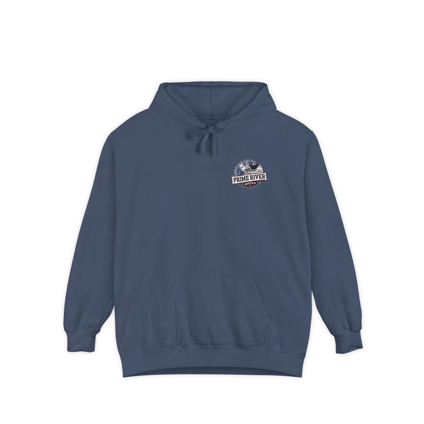 Prime River Industries Hoodie — Vintage Mill Logo Garment-Dyed Pullover