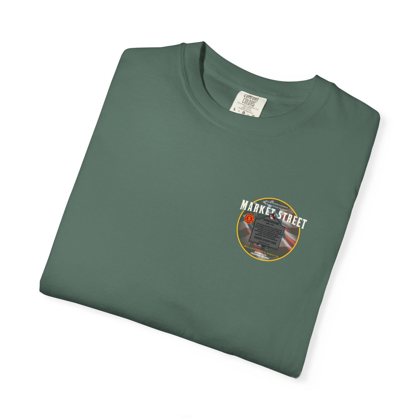 Charlestown Historical Marker T-Shirt — Market Street Café Retro Graphic Tee