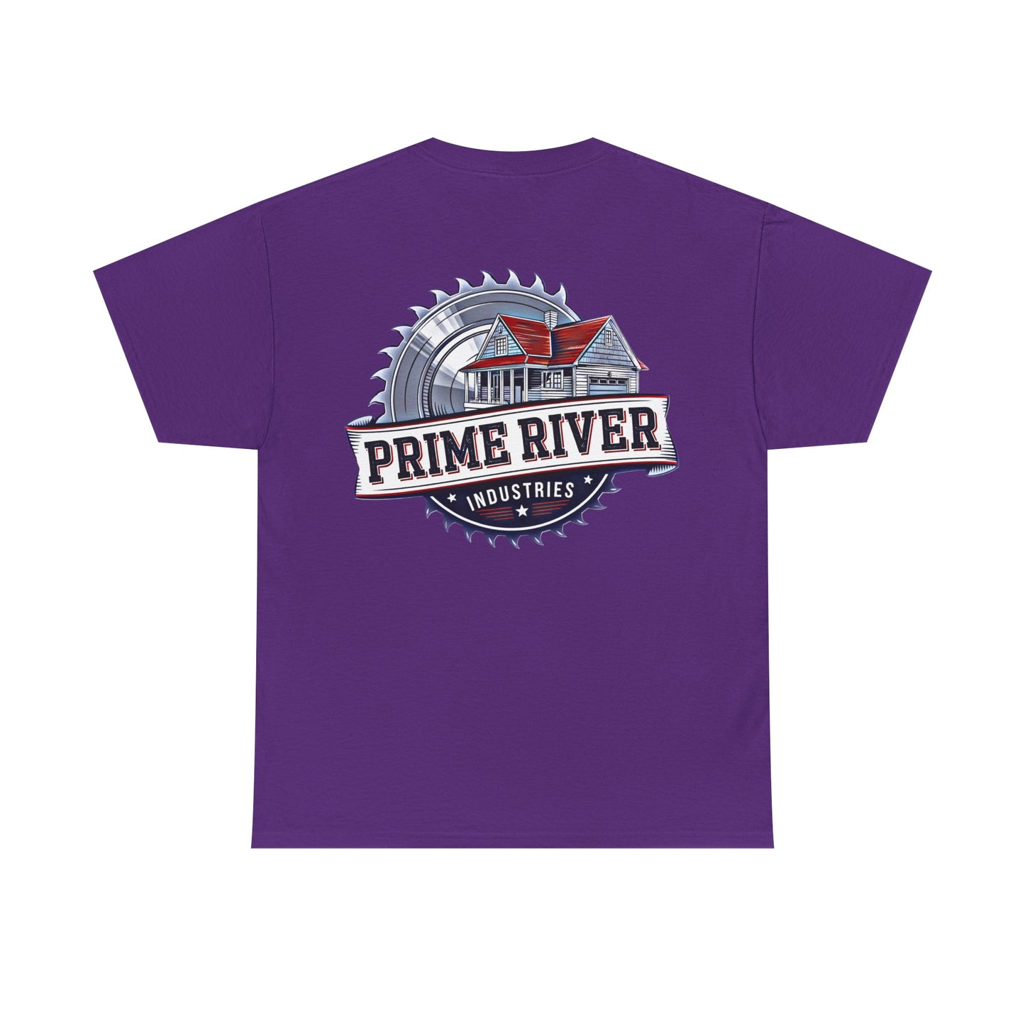 Prime River Industries Heavy Cotton Tee, Casual Unisex Shirt, Outdoor Apparel, Gift for Him, Graphic Tee, Vintage Style Tee