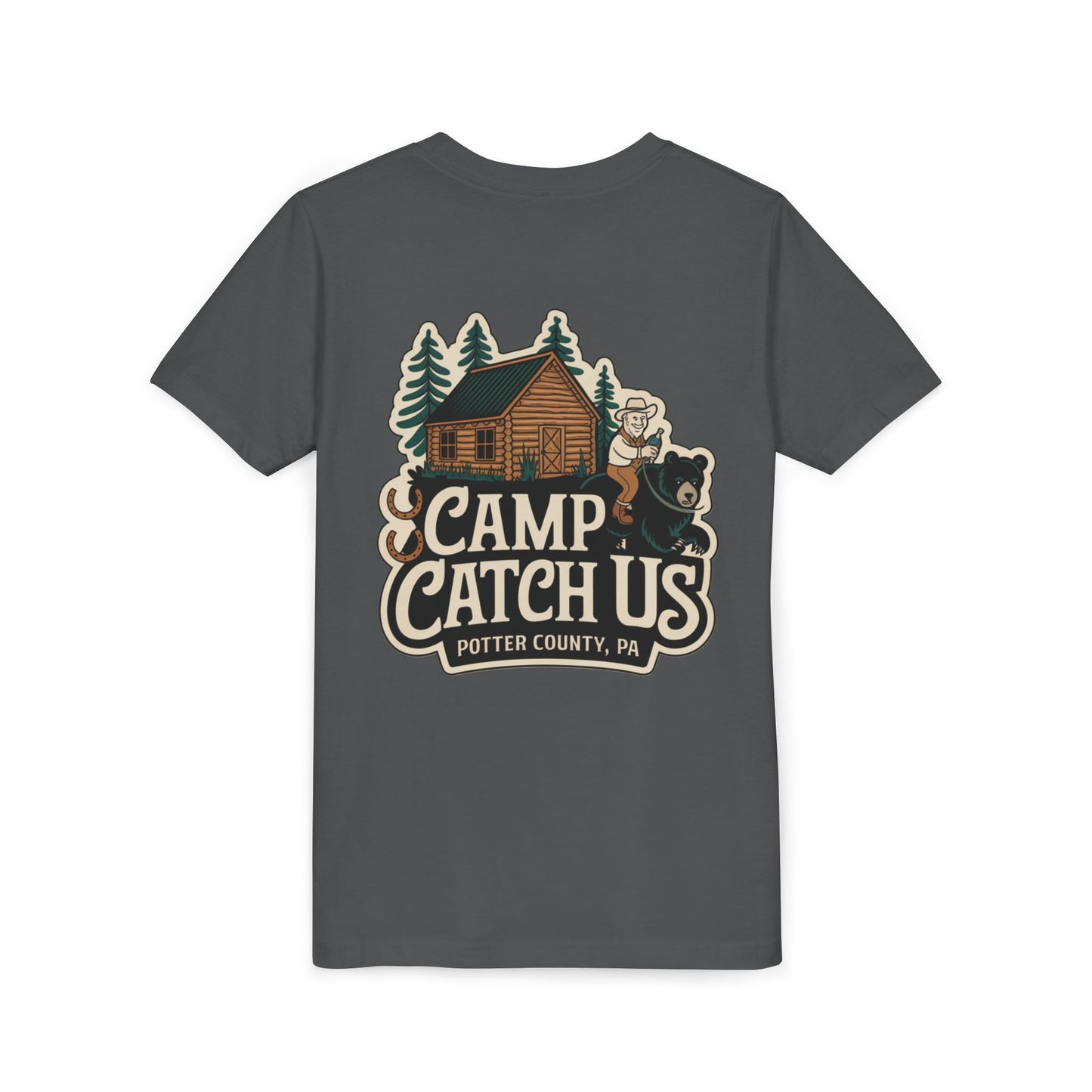 Youth Camp Catch Us Tee, Adventure Shirt for Kids, Outdoor Fun T-Shirt, Summer Camp Apparel, Nature Lover's Gift, Camping Outfit