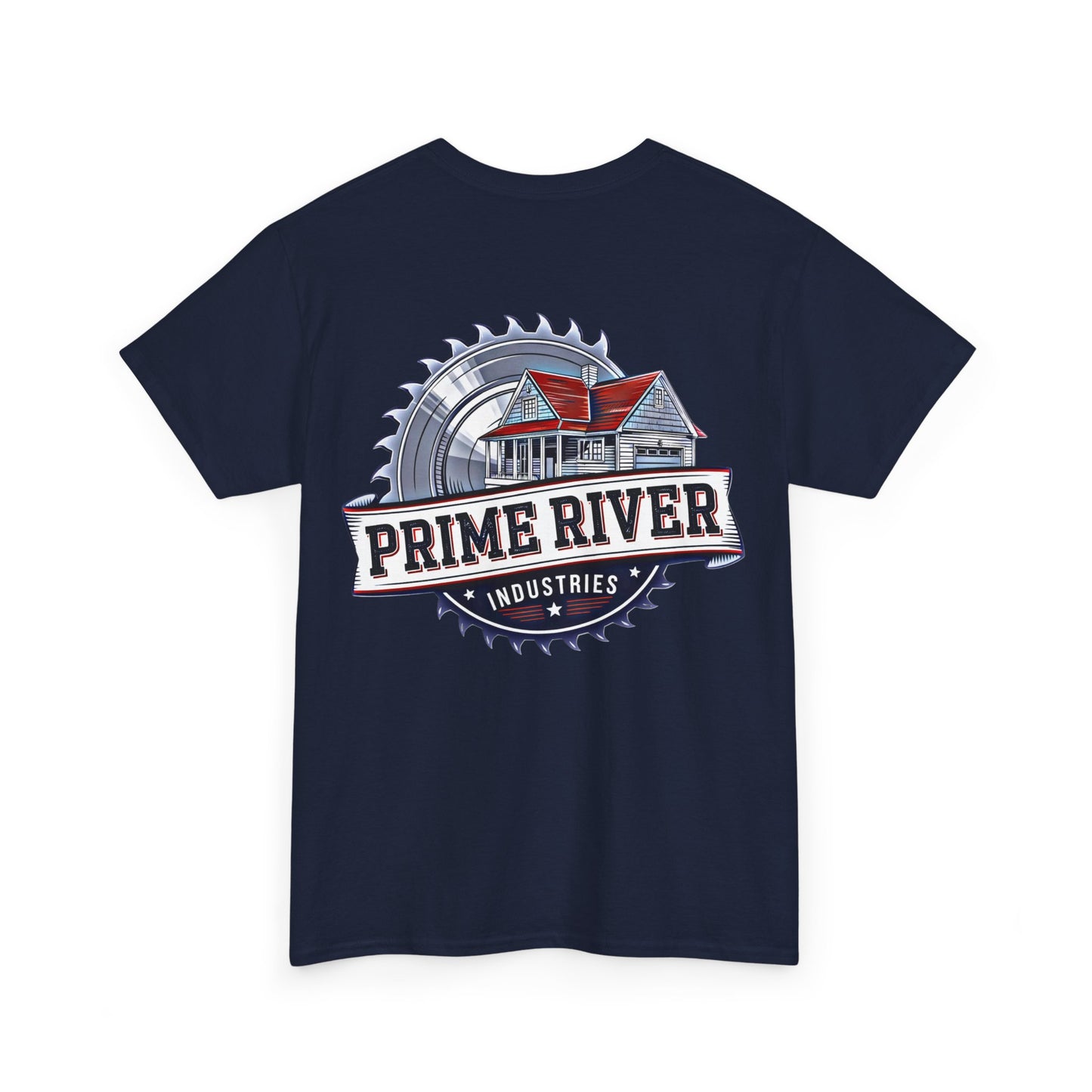Prime River Industries Heavy Cotton Tee, Casual Unisex Shirt, Outdoor Apparel, Gift for Him, Graphic Tee, Vintage Style Tee