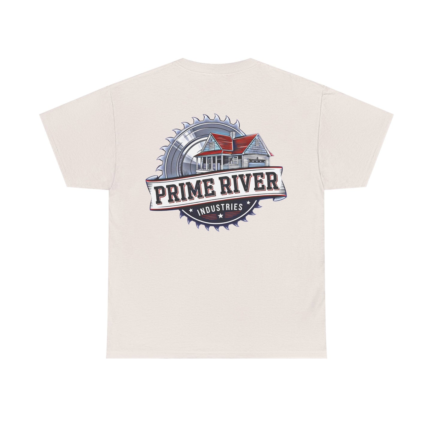 Prime River Industries Heavy Cotton Tee, Casual Unisex Shirt, Outdoor Apparel, Gift for Him, Graphic Tee, Vintage Style Tee