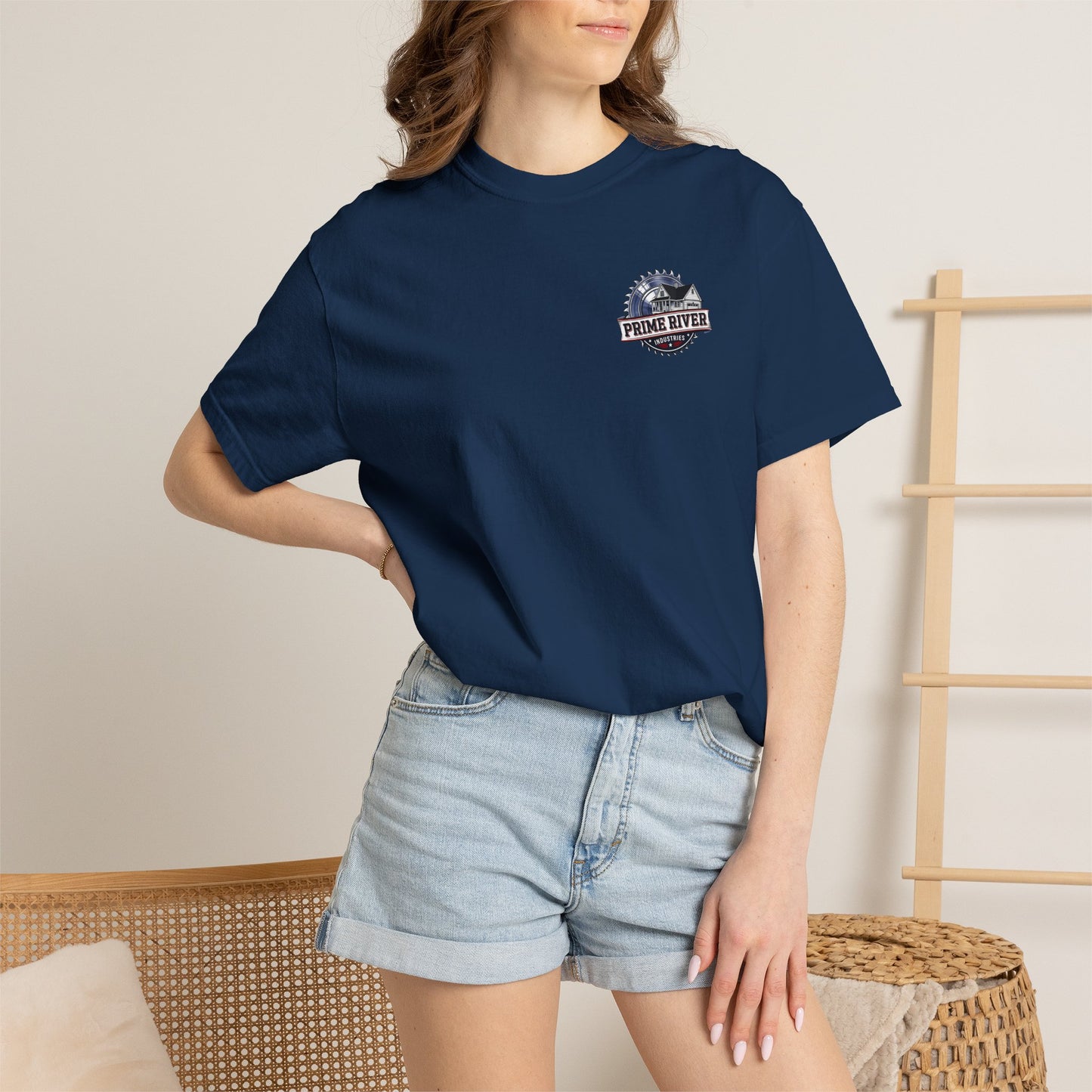 Prime River Industries T-shirt — Rustic Workshop Logo Tee