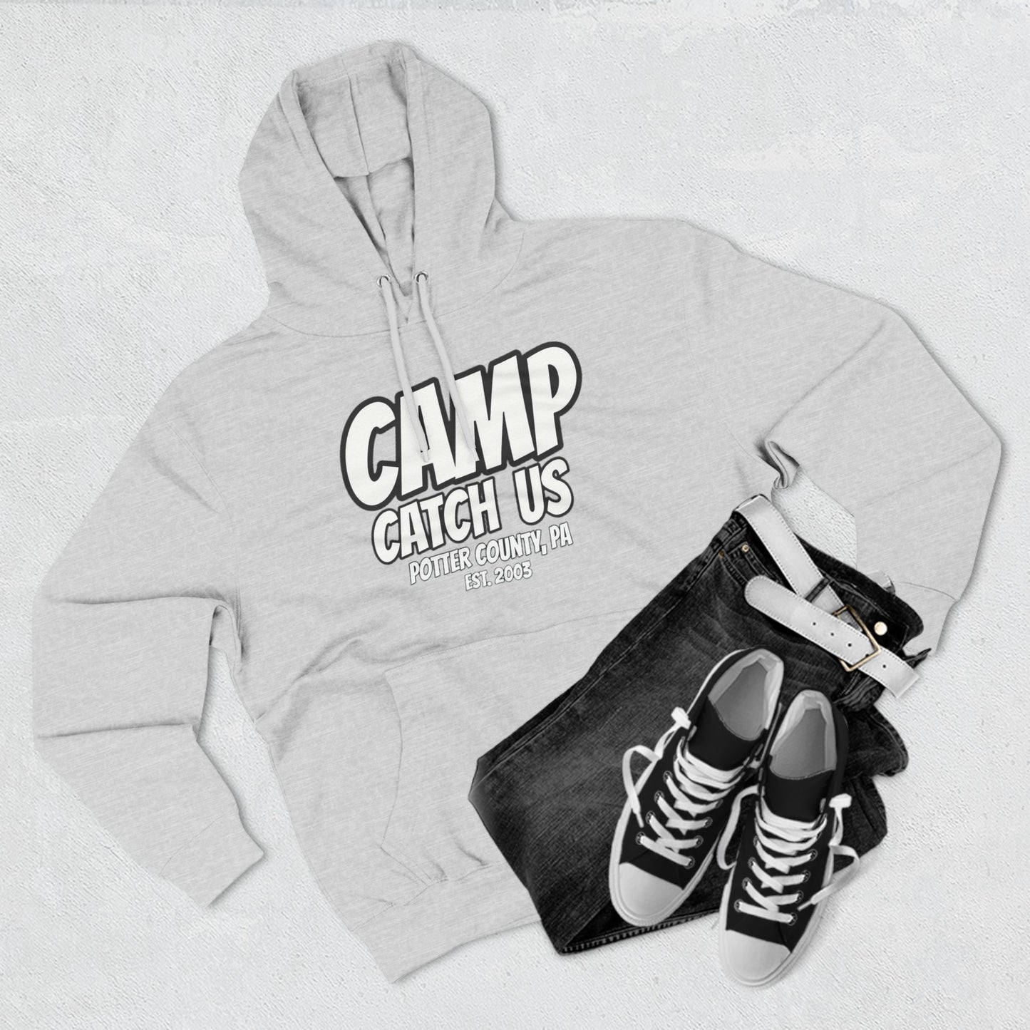 Camp Catch Us Three-Panel Fleece Hoodie