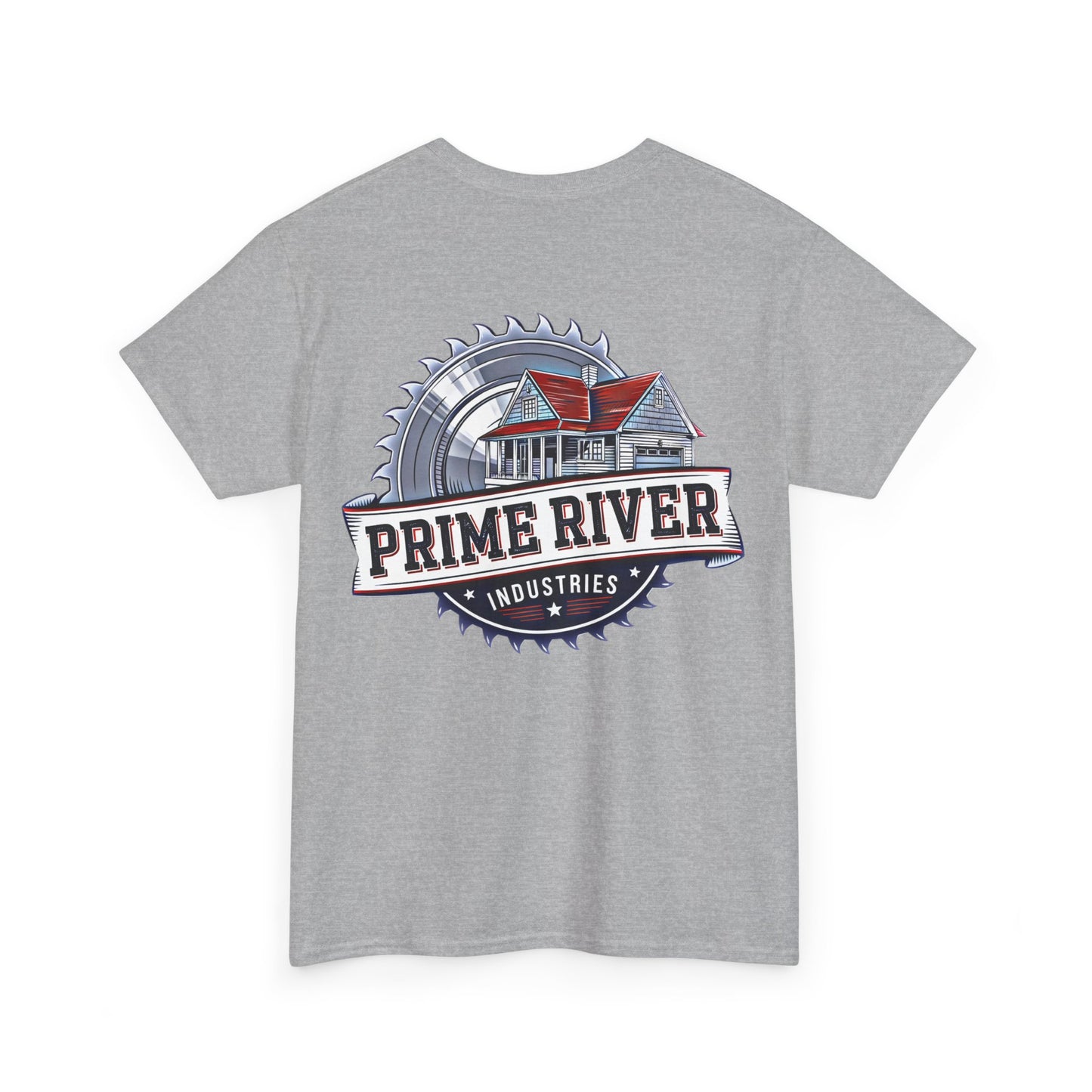 Prime River Industries Heavy Cotton Tee, Casual Unisex Shirt, Outdoor Apparel, Gift for Him, Graphic Tee, Vintage Style Tee
