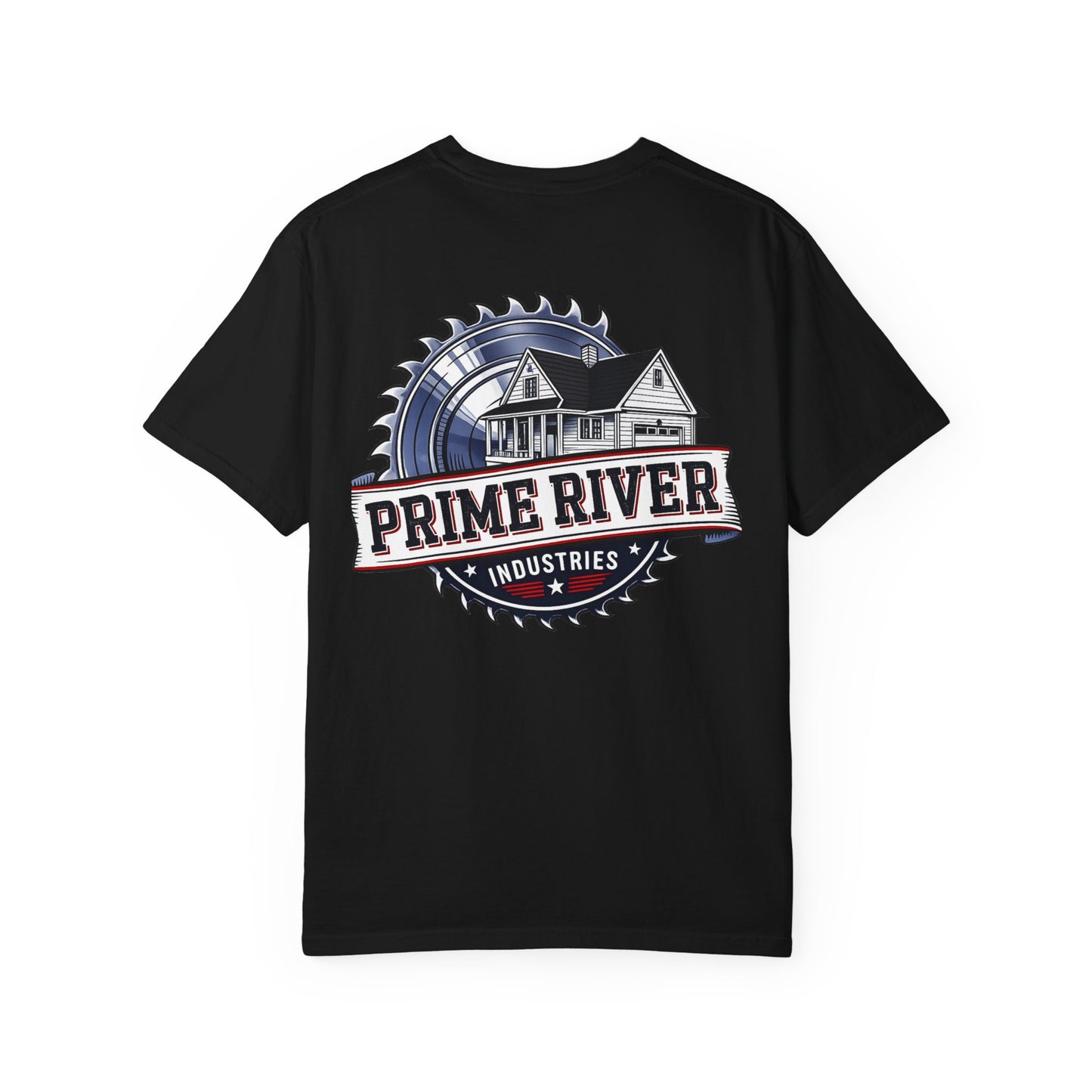 Prime River Industries T-shirt — Rustic Workshop Logo Tee