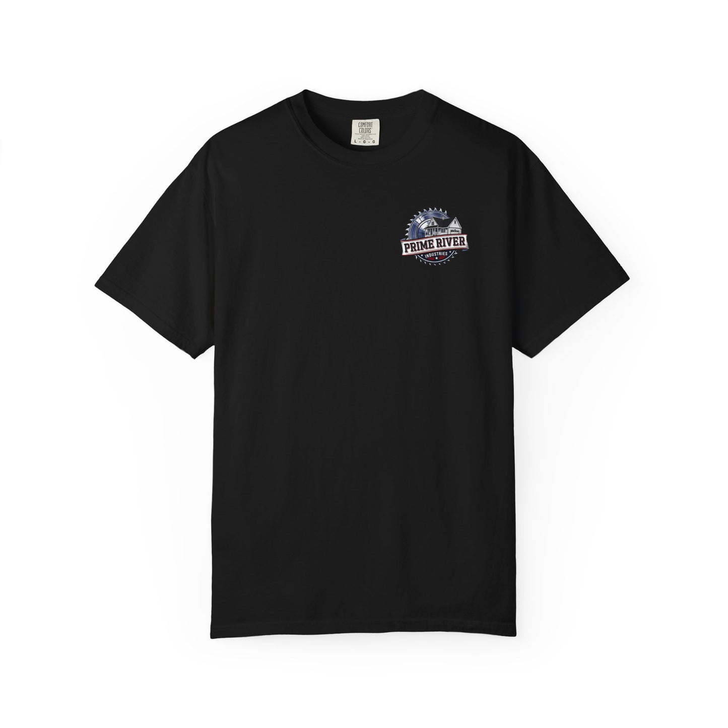 Prime River Industries T-shirt — Rustic Workshop Logo Tee