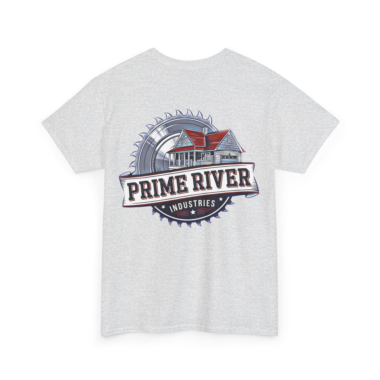 Prime River Industries Heavy Cotton Tee, Casual Unisex Shirt, Outdoor Apparel, Gift for Him, Graphic Tee, Vintage Style Tee