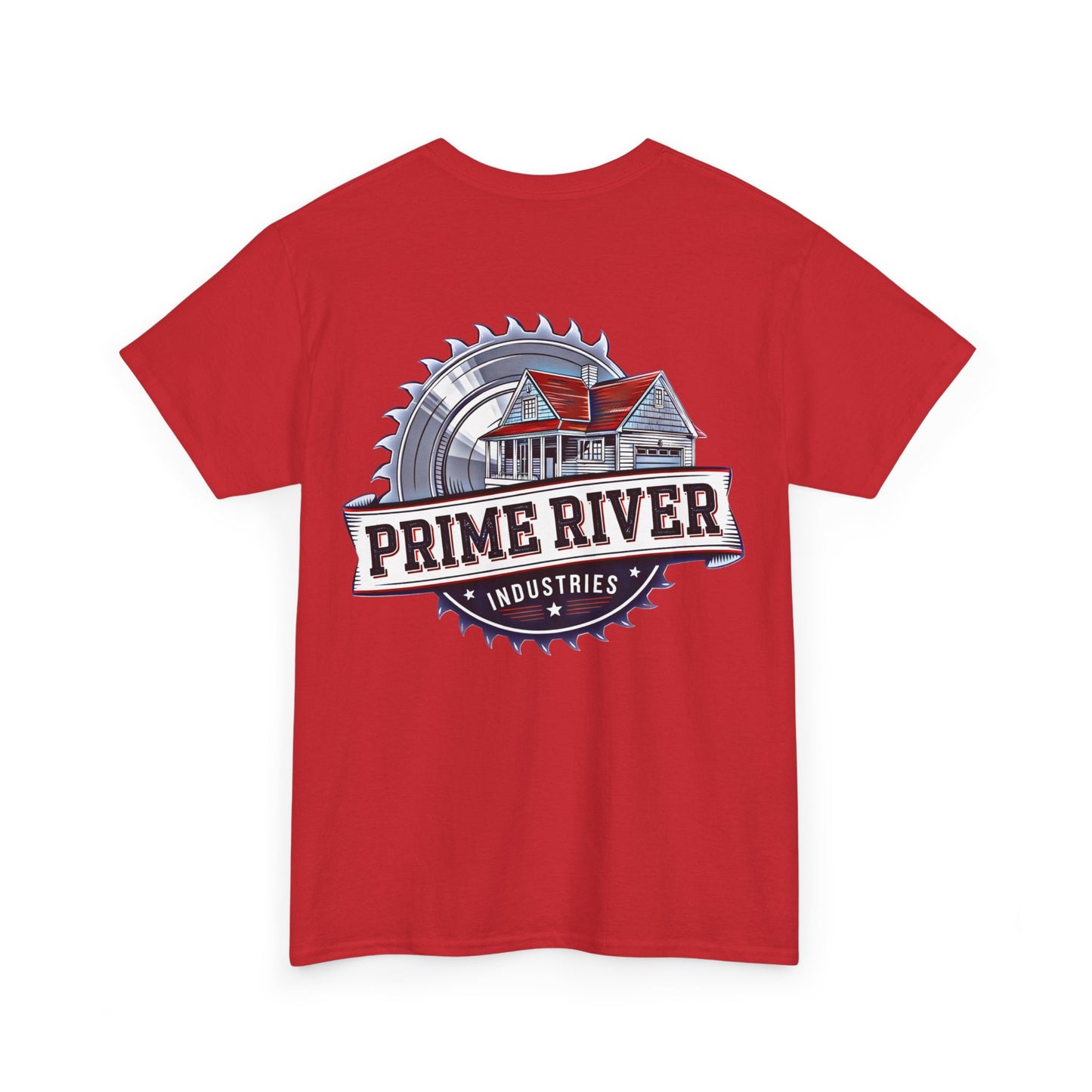 Prime River Industries Heavy Cotton Tee, Casual Unisex Shirt, Outdoor Apparel, Gift for Him, Graphic Tee, Vintage Style Tee