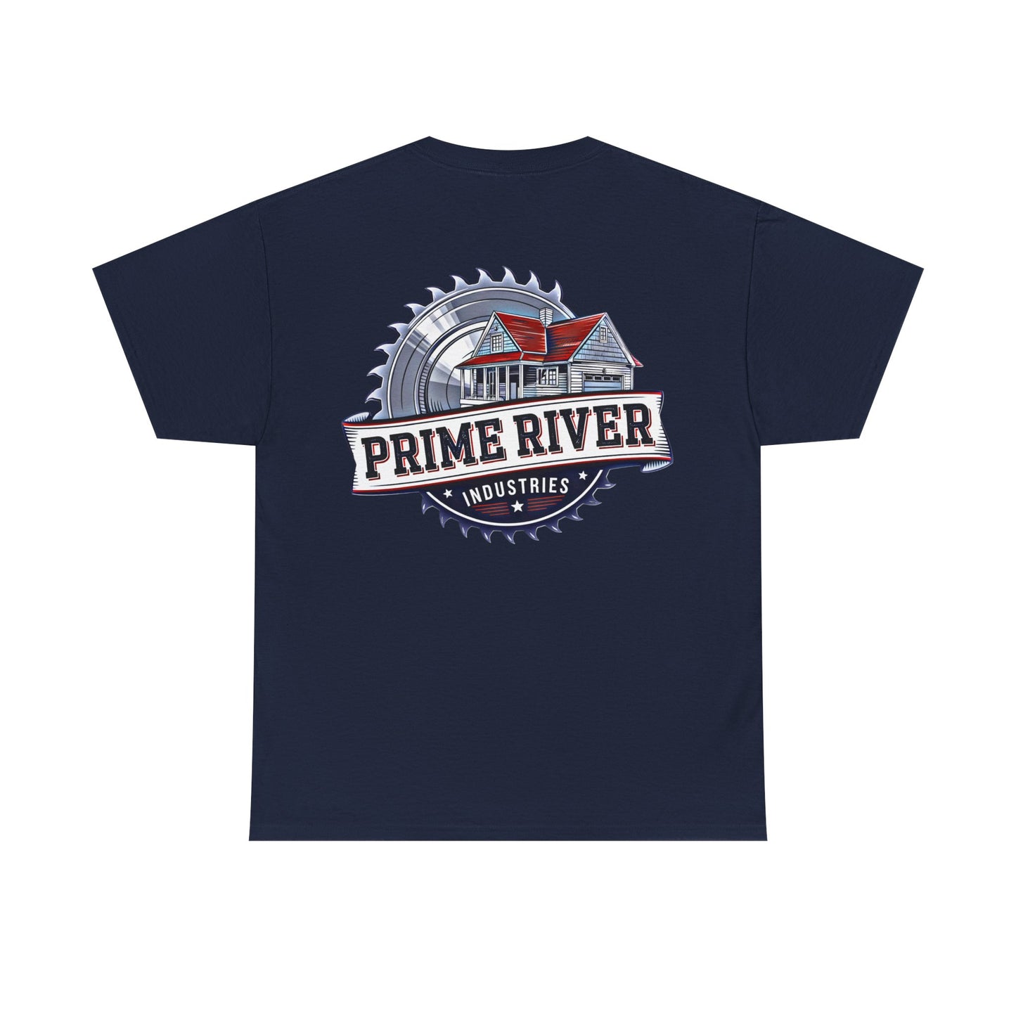 Prime River Industries Heavy Cotton Tee, Casual Unisex Shirt, Outdoor Apparel, Gift for Him, Graphic Tee, Vintage Style Tee