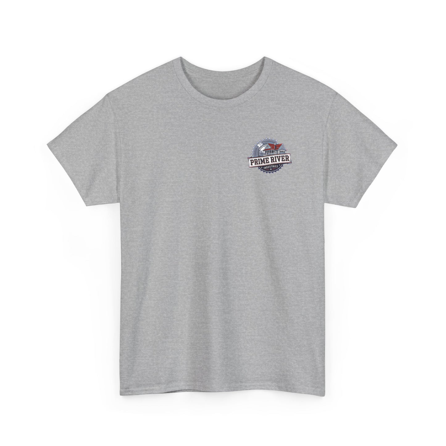 Prime River Industries Heavy Cotton Tee, Casual Unisex Shirt, Outdoor Apparel, Gift for Him, Graphic Tee, Vintage Style Tee