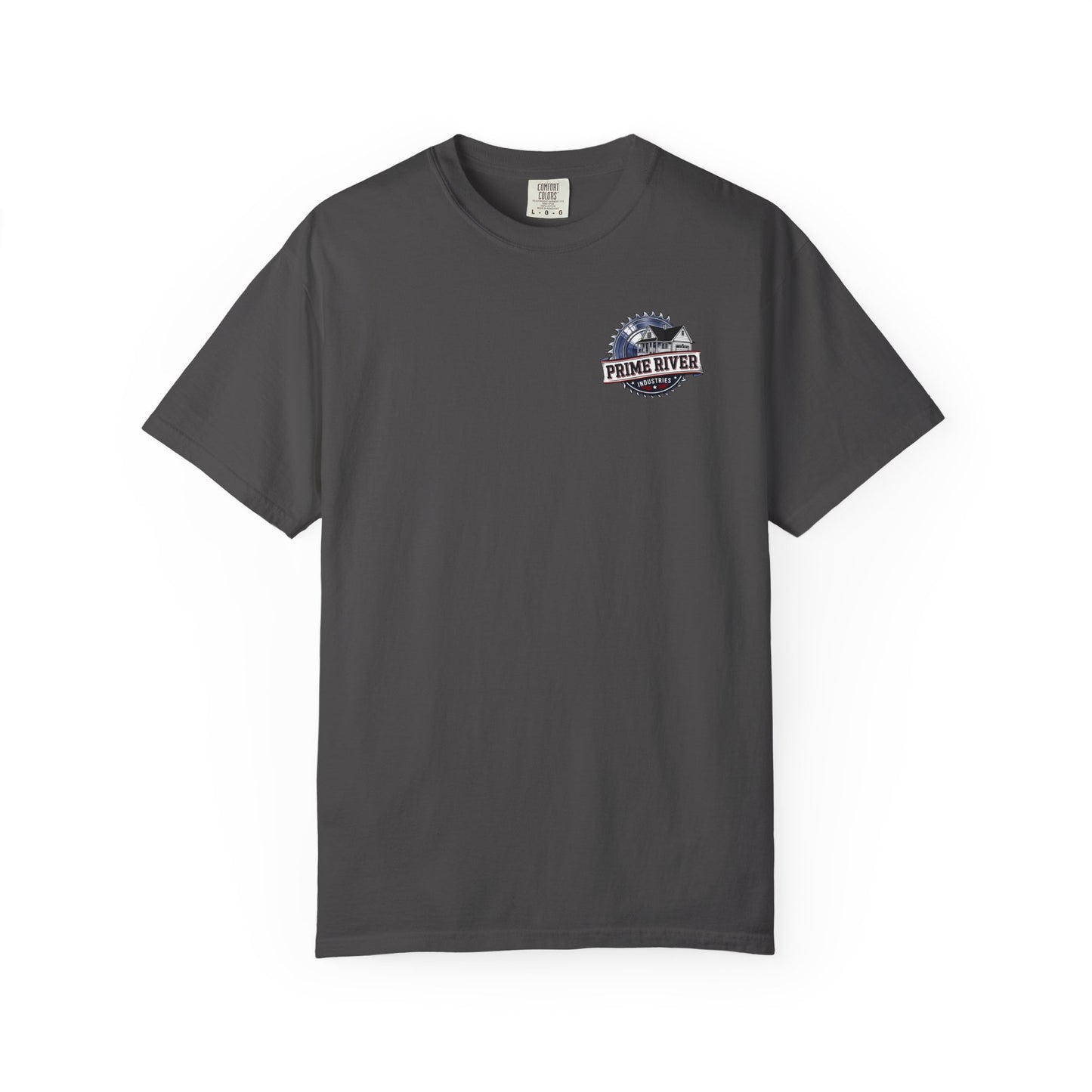 Prime River Industries T-shirt — Rustic Workshop Logo Tee