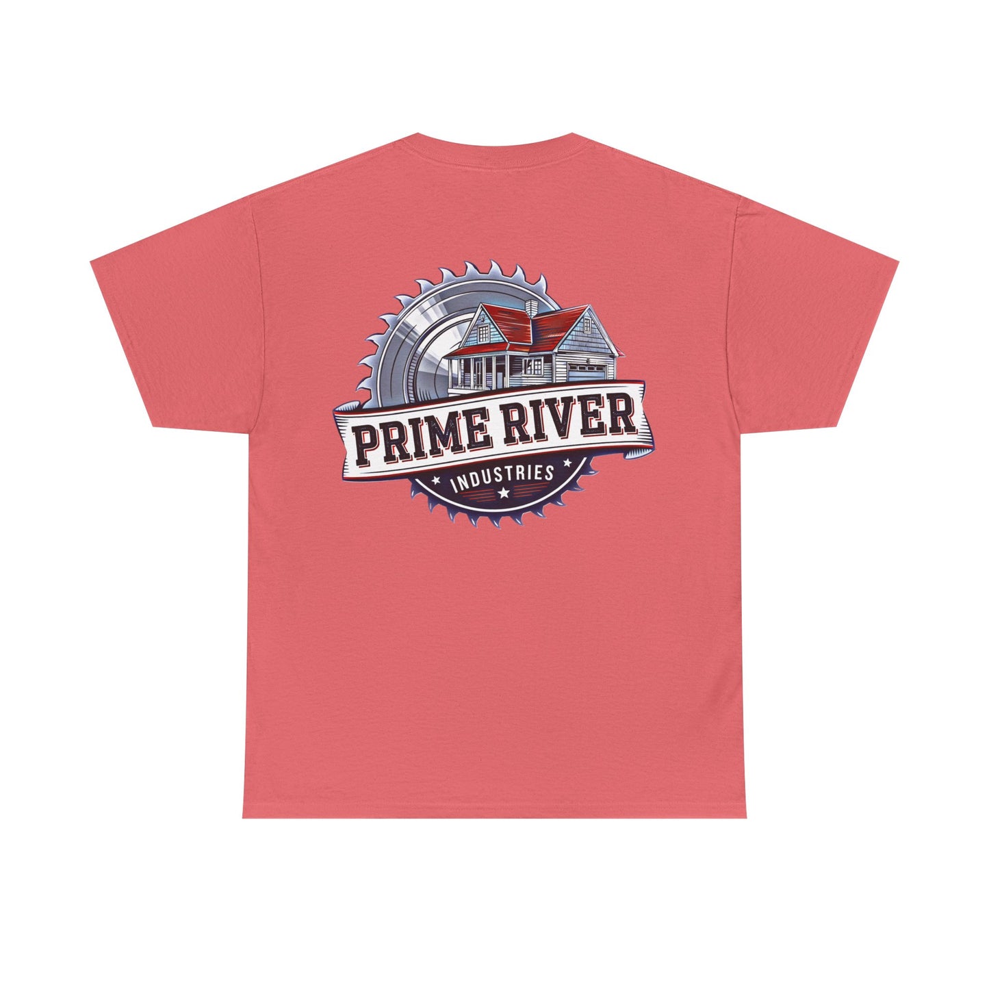 Prime River Industries Heavy Cotton Tee, Casual Unisex Shirt, Outdoor Apparel, Gift for Him, Graphic Tee, Vintage Style Tee